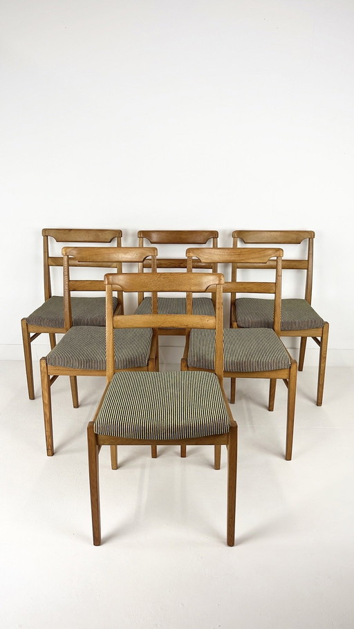 6 X Zweedse Vintage Eetkamerstoelen