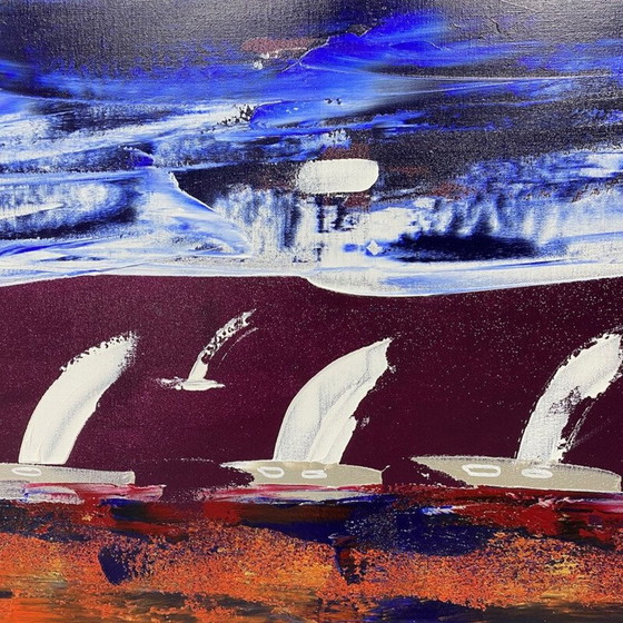 Image 1 of Olieverf op canvas vintage van Cordan