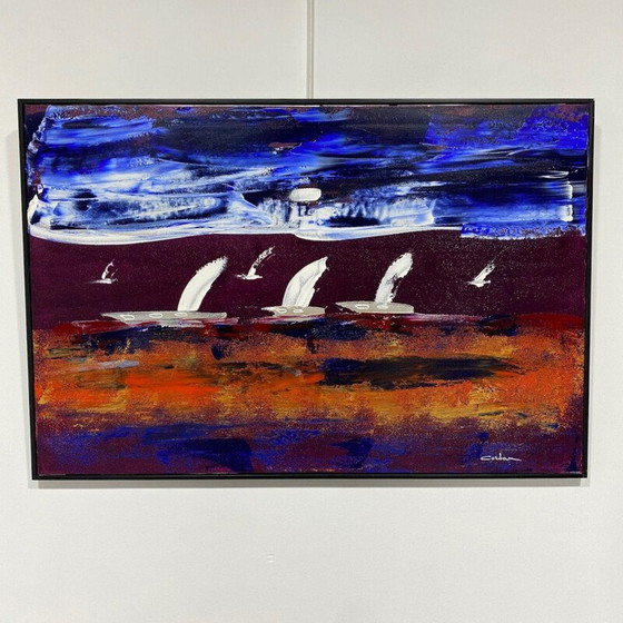 Image 1 of Olieverf op canvas vintage van Cordan