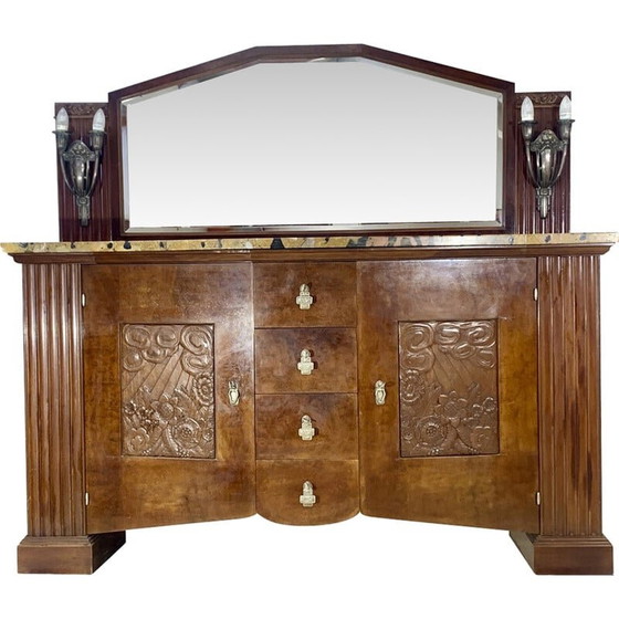 Image 1 of Vintage Art Deco mahoniehouten highboard van Eugène Rinck, Frankrijk jaren 1920