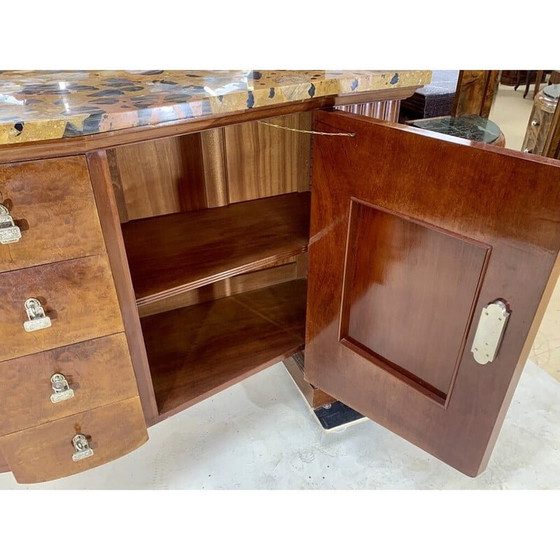 Image 1 of Vintage Art Deco mahoniehouten highboard van Eugène Rinck, Frankrijk jaren 1920