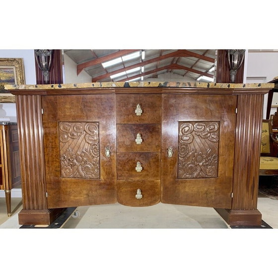 Image 1 of Vintage Art Deco mahoniehouten highboard van Eugène Rinck, Frankrijk jaren 1920