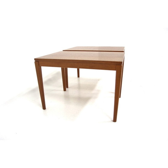 Image 1 of Paar vintage teakhouten bijzettafels, Zweden 1960