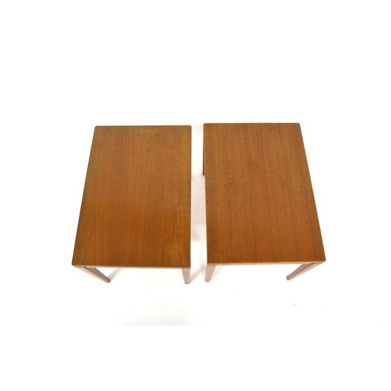 Image 1 of Paar vintage teakhouten bijzettafels, Zweden 1960