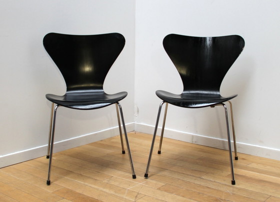 Image 1 of Suite van 9 stoelen 3107, Arne Jacobsen