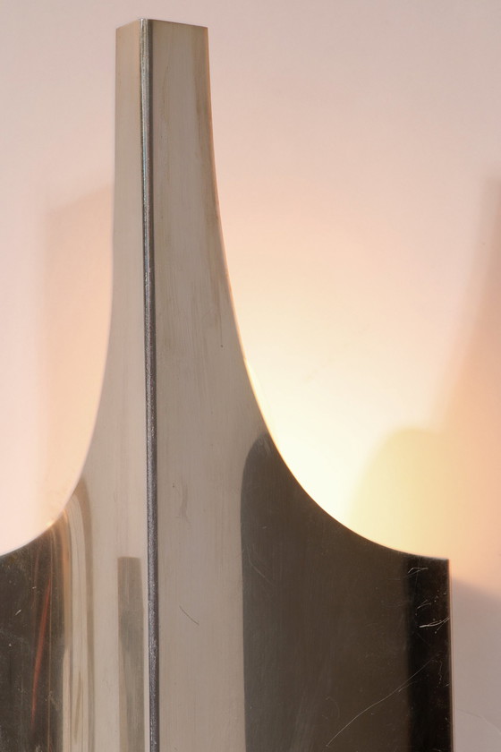 Image 1 of Mid Century Zilveren Wandlamp van Wilhelm Braun Feldweg - Doria Leuchten, Duitsland