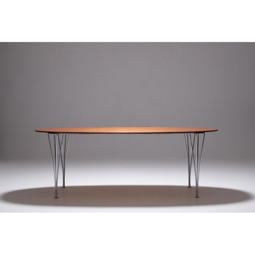 Vintage elliptische tafel, Zweden 1970