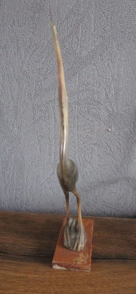 Image 1 of Uit Speksteen Gesneden Reiger.