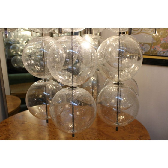 Image 1 of Vintage handgeblazen glazen hanglamp, 1960