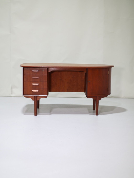 Bureau H.P. Hansen Bullet Teak Deens Vintage