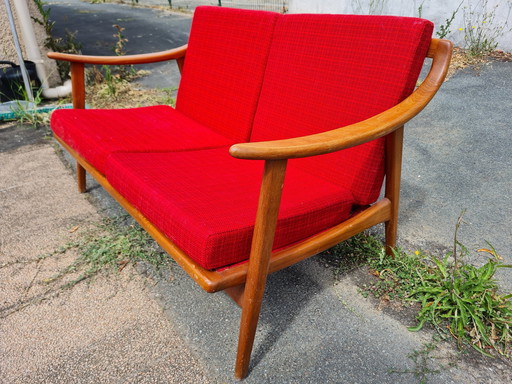 Originele Scandinavische Teak 2 zits bank uit 1960