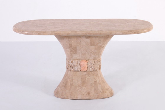 Image 1 of Postmoderne Romige Consoletafel - Italiaanse Elegantie Met Regency-Charme