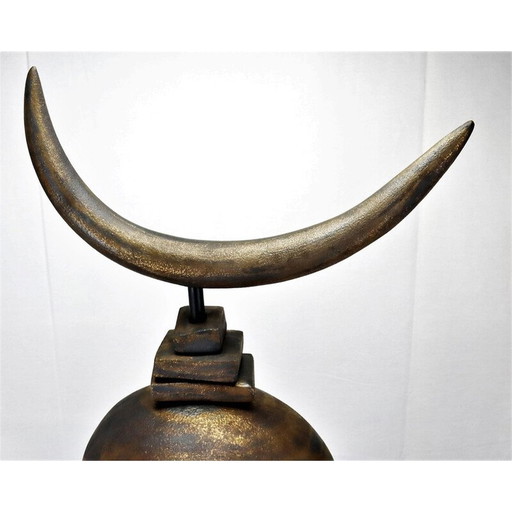 Vintage Totem Toro sculptuur door Dominique Pouchain