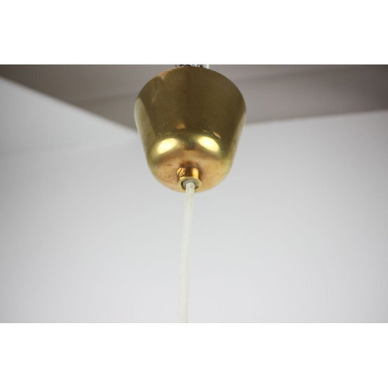 Image 1 of Vintage hanglamp van metaal en glas, Tsjechoslowakije 1969