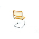 Set van 4 vintage stoelen van beukenhout en riet, Italië