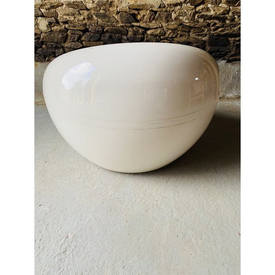 Image 1 of Vintage rood kunstlederen oogpod bal fauteuil, 1960