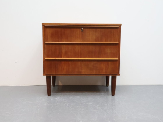 Image 1 of Vintage Deense Ladekast 3 Lades Teak