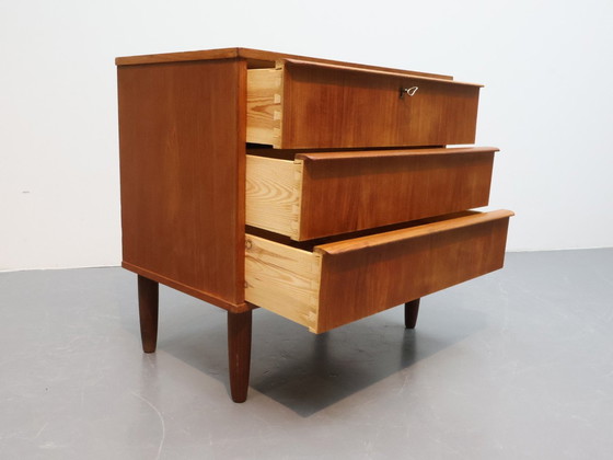 Image 1 of Vintage Deense Ladekast 3 Lades Teak