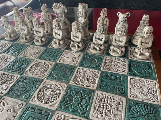 Image 1 of Mexicaans Speksteen Schaakspel