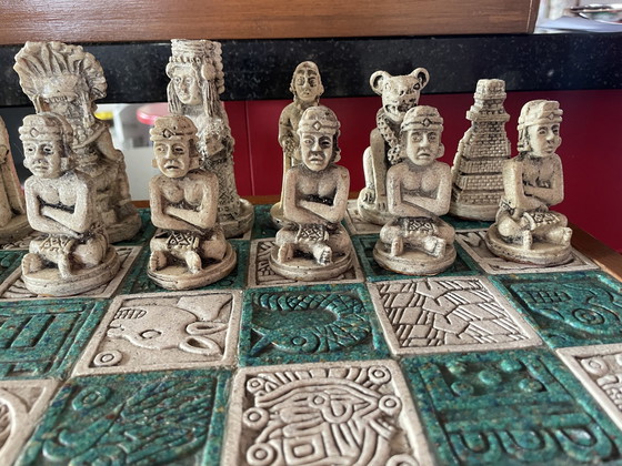 Image 1 of Mexicaans Speksteen Schaakspel