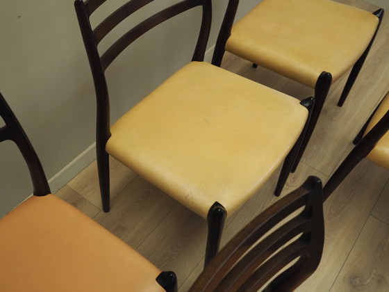 Image 1 of Set van zes mahoniehouten stoelen, Deens ontwerp, 1960S, Ontwerper: Niels Otto Møller