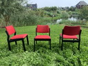 3x Vintage eetkamerstoelen