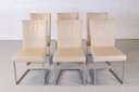 6x Bert Plantagie misty eetkamerstoelen beige