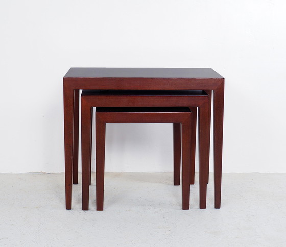 Image 1 of Severin Hansen Deens design nesttafeltjes mahonie