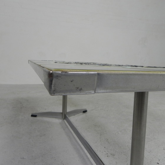 Image 1 of Adri tegeltafel met zee motief, jaren 60