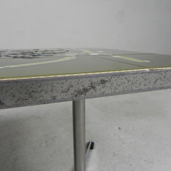 Image 1 of Adri tegeltafel met zee motief, jaren 60