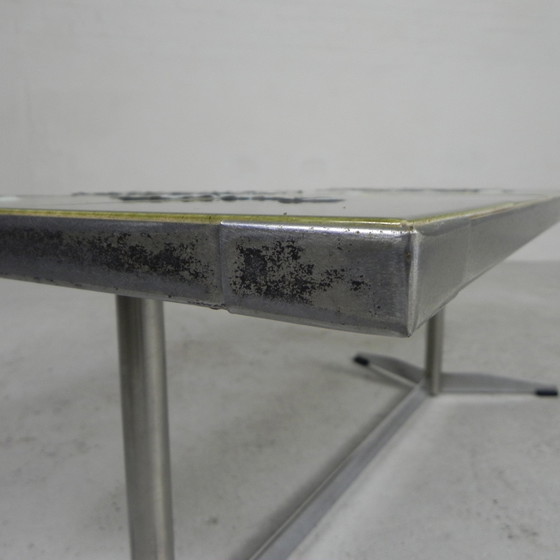 Image 1 of Adri tegeltafel met zee motief, jaren 60