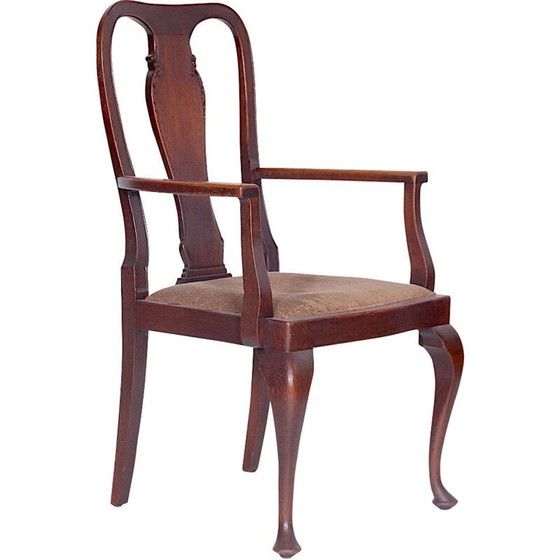 Image 1 of Vintage houten fauteuil, Tsjecho-Slowakije 1920
