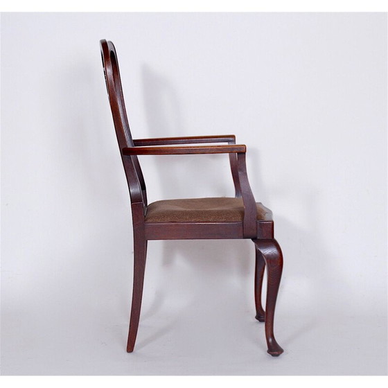 Image 1 of Vintage houten fauteuil, Tsjecho-Slowakije 1920