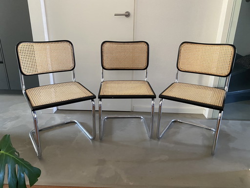 3x Cesca Chair Zwart