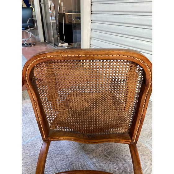 Image 1 of Vintage houten en rotan fauteuil van Michael Thonet, 1865