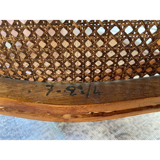 Image 1 of Vintage houten en rotan fauteuil van Michael Thonet, 1865