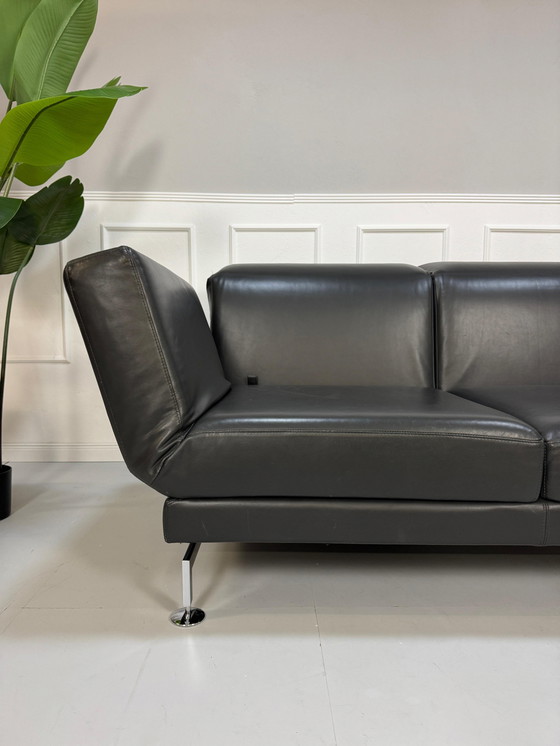 Image 1 of Brühl Moule Designer Sofa Leder Grijs Bankstel