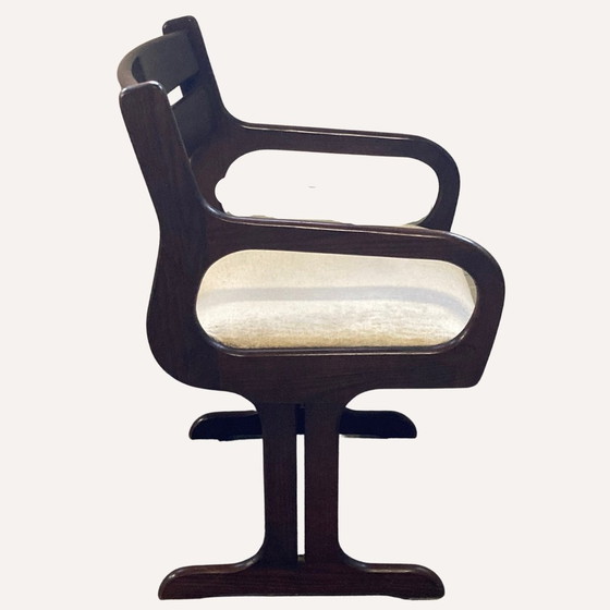 Image 1 of  4X Deense Wengé houten eetkamerstoelen uit het ruimtevaarttijdperk van Farstrup Møbler, 1960S