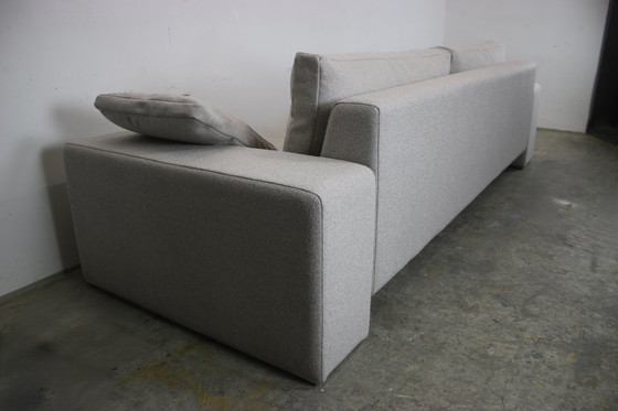 Image 1 of Rolf Benz Ego Couch vierzitter stoffen grijze designbank nieuwe hoes