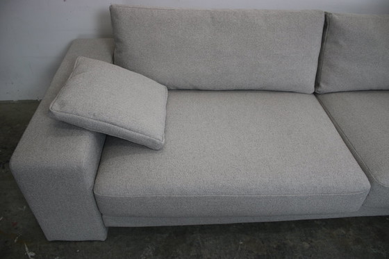 Image 1 of Rolf Benz Ego Couch vierzitter stoffen grijze designbank nieuwe hoes