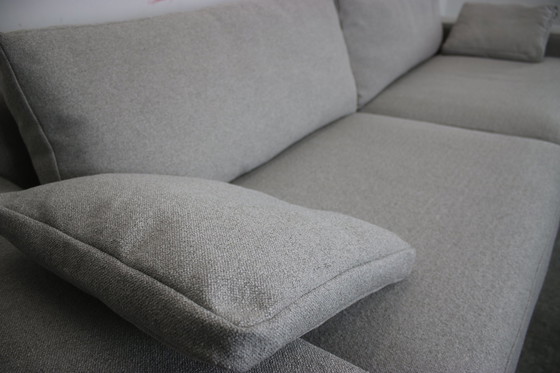 Image 1 of Rolf Benz Ego Couch vierzitter stoffen grijze designbank nieuwe hoes