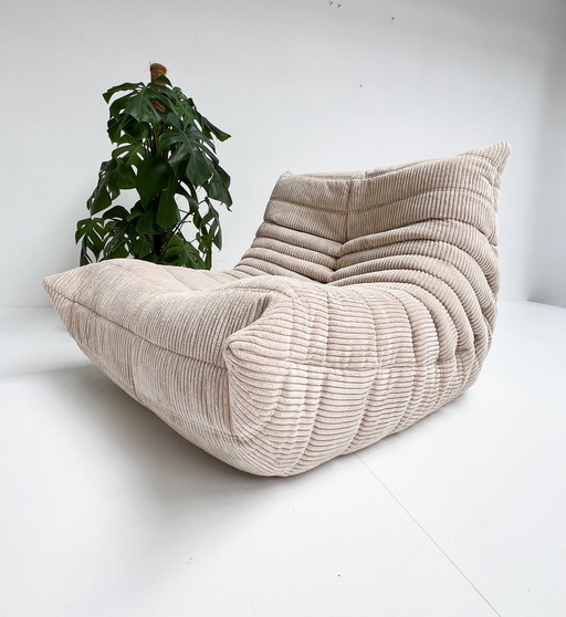 Cremekleurige 1-Zits Togo Van Ligne Roset, 1990’S