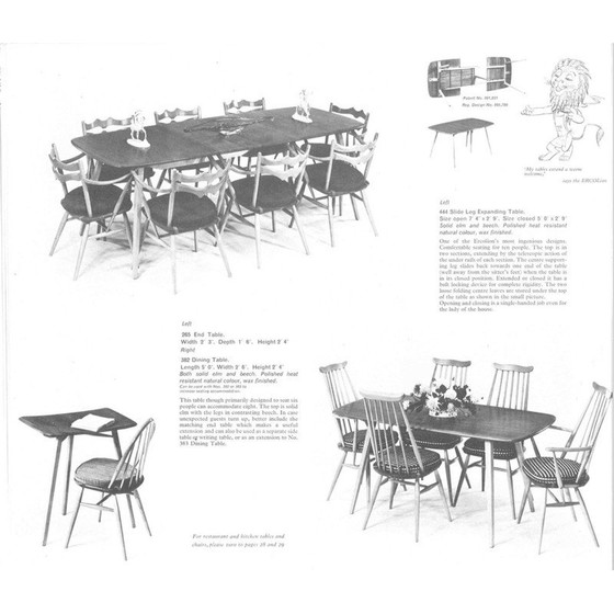 Image 1 of Vintage eetkamertafel van Ercol, jaren 1960