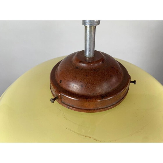 Image 1 of Vintage art deco handgeschilderde glazen hanger, 1930