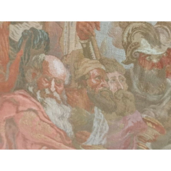 Image 1 of Vintage wandtapijt lijst "Aanbidding van de Koningen" in hout door Peter Paul Rubens, Engels