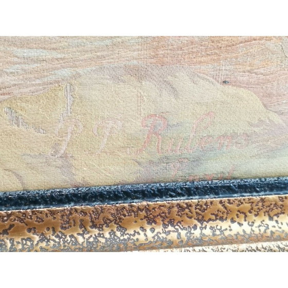 Image 1 of Vintage wandtapijt lijst "Aanbidding van de Koningen" in hout door Peter Paul Rubens, Engels