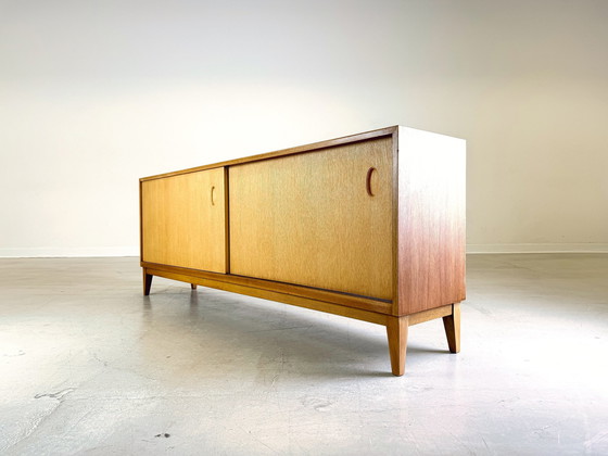 Image 1 of Mid Century Dressoir Ii Wk Möbel Georg Satink Walnoot Eik