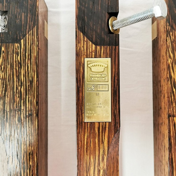 Image 1 of Vintage massief houten salontafel door Gorm Christensen en Rolf Middelboe voor Tranekaer, Denemarken 1970