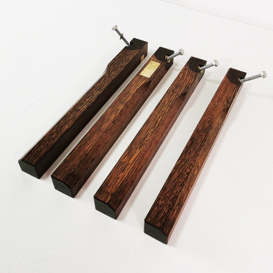 Image 1 of Vintage massief houten salontafel door Gorm Christensen en Rolf Middelboe voor Tranekaer, Denemarken 1970