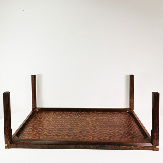 Image 1 of Vintage massief houten salontafel door Gorm Christensen en Rolf Middelboe voor Tranekaer, Denemarken 1970